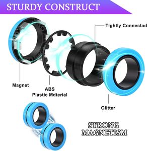 Lo lắng cứu trợ 3pcs thiết lập nhiều màu từ Nhẫn <span class=keywords><strong>spinner</strong></span> thần tài đồ chơi món quà mới lạ cho 8 + tuổi bé trai cô gái - Product Image 3