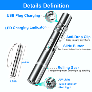 Penna puntatore Laser verde ricaricabile USB puntatore Laser portatile puntatore Laser torcia - Product Image 3