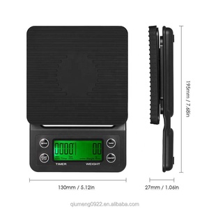 Accurate Electric Kitchen Scale with Large Clear <strong>LCD</strong> <strong>Display</strong> Coffee Scale with Timer and Tare <strong>Function</strong> Electronic Scale 5kg/0.5g - Product Image 3