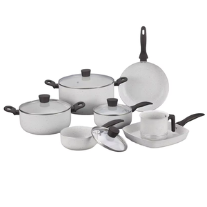Modern Classic Marble Coating 11-Piece Stretched Metal Cookware <strong>Set</strong> Factory Designed - Product Image 1