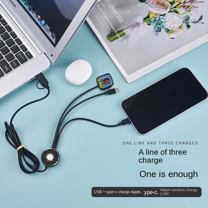 ชุดของขวัญผ้าไนลอนถัก3 in 1สาย USB Type C ยาว2เมตรพร้อมสายชาร์จโลโก้แบบ LED - Product Image 3