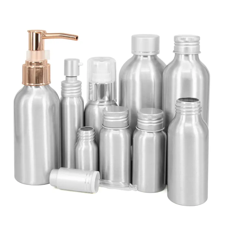 Botellas de aluminio para pulverizador, atomizador de metal para perfume