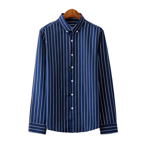 Erkek iş yeni stil gömlek uzun kollu iş rahat elbise demir-ücretsiz anti-kırışıklık Slim Fit uzun kollu erkek gömlek giyim çizgili gömlek 1013