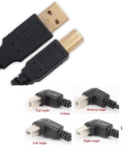 90 Degree Angled <strong>USB</strong> Printer Cable <strong>USB</strong> <strong>2.0</strong> Type a Male to Type B Male Scanner Cord High Speed <strong>Golden</strong> Flash Connector