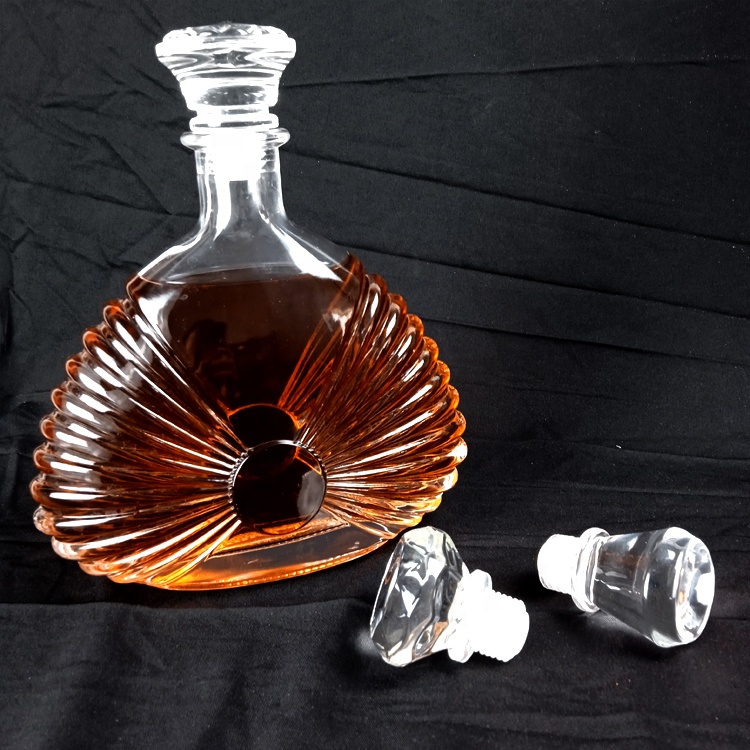Electroplate Glass Empty Liquor Bottle 750ml 700ml 500ml for Packing Xo Brandy Spirit Vodka Whiskey Gin