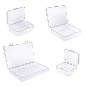 24PCS/Set Mixed <strong>Sizes</strong> <strong>Rectangular</strong> Empty Mini Clear Plastic Organizer Storage Box <strong>Containers</strong> With Hinged Lids - Product Image 3