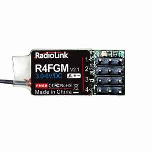 R4FGM RC-Empfänger R4FGM 2,4 GHz 4 Kanäle Winziger RC-Gyro-Empfänger für Mini-RC-Autos 1/28 und Boote, große Steuer distanz für Radio - Product Image 1