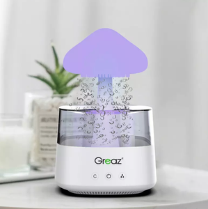 450ml <strong>7</strong> Colorful Light Air Humidifier Essential Oil Diffuser Atomizer Freshener Mist Sprayer Home Rain Cloud Humidifier Mushroom - Product Image 1
