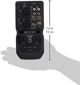 Interfaz de audio USB portátil Z/oom, diseño práctico de plástico duradero de 2 canales con 2 entradas combinadas XLR/TRS, salidas MIDI I/O RCA - Product Image 3