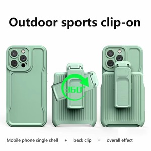 混合装甲组合皮套手机外壳，带360可拆卸后夹，适用于iPhone 14 pro max 15 pro max - Product Image 4