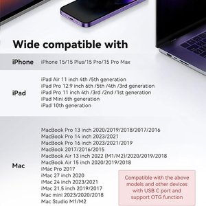 适用于iOS系统的便携式存储卡读卡器OTG适用于iPhone15 pro max相机的新的2024 USB C sd卡相机适配器 - Product Image 5