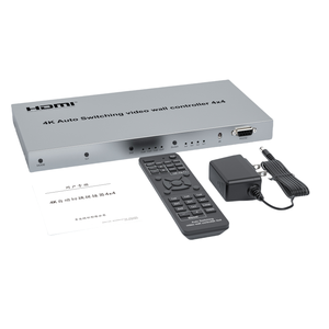 Controlador de pared de video de conmutación automática HD4x4 4K 30Hz con 4 entradas y 4 salidas RS232 3,5mm Salida óptica de audio 4K Accesorio de audio y video