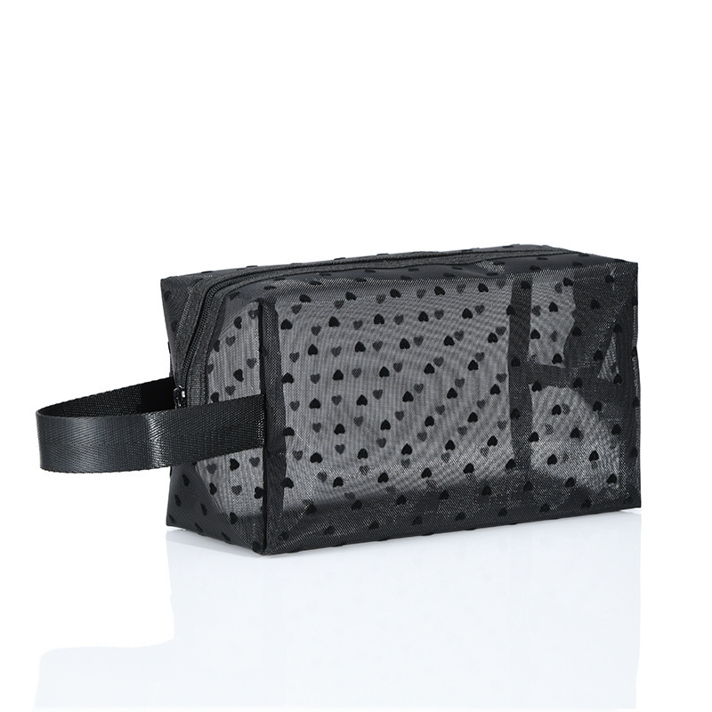 Strict selection of 05# black net black love portable square