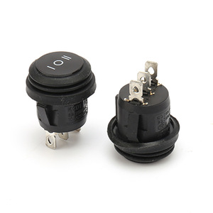 Spst Toggle Switch 12V / 24V / 220V DC Rocker Waterproof Switch <strong>Kcd1</strong> <strong>101</strong> Round <strong>3</strong> Pin 10A~250V AC on Off