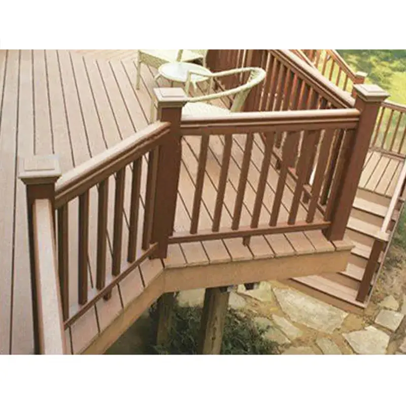 Barandilla de plástico para balcón, poste de Barandilla de escalera reciclada, compuesto de madera, wpc, calidad garantizada