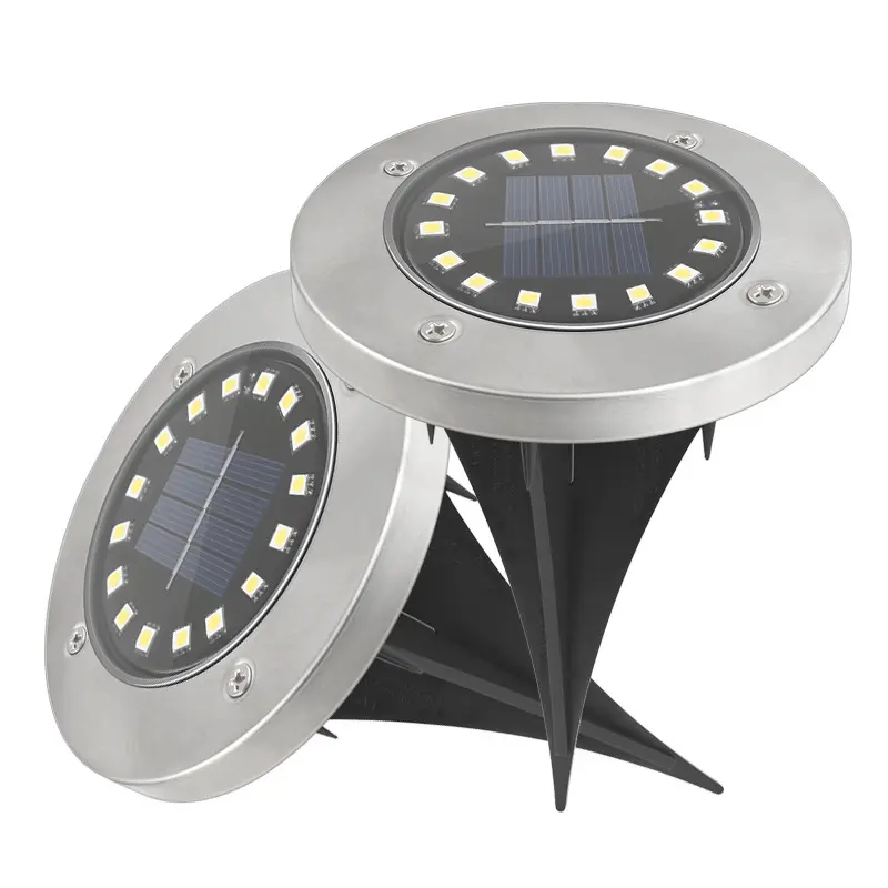 New solar 16LED underground lamp large lamp beads lawn courtyard Recessed Ceiling Anti-glare Mini LED Underground Lights