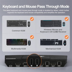 TESmart HDMI <strong>KVM</strong> Switcher 2x1 Support Switching HDCP 2.2 Analog L/R <strong>Kvm</strong> <strong>Switch</strong> 2 Port 60hz - Product Image 5