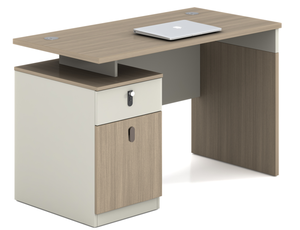 Banco de trabajo de oficina independiente de diseño clásico moderno Mesa de mostrador de taller de computadora de personal de madera duradera con cajones de casillero - Product Image 2