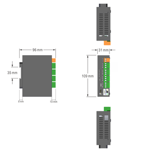 Milesgo Modbus RTU a Modbus TCP Gateway Certificación de recopilación de datos CE ISO9001 - Product Image 4