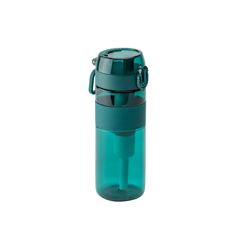 Botella de agua con filtro Tritan sin BPA a precio de venta al por mayor para deportes al aire libre con pajita de filtro en el interior