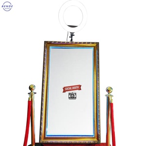 Mirror Photo Booth Selfie Magic Booth Instant Photo Prints 4*6 Photo With 55&quot;Touch Screen