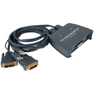 VCOM 2 in 1 DVI KVMスイッチUSBケーブル付きデュアルコンピュータ共有モニターUSB2.0スイッチボックス - Product Image 5
