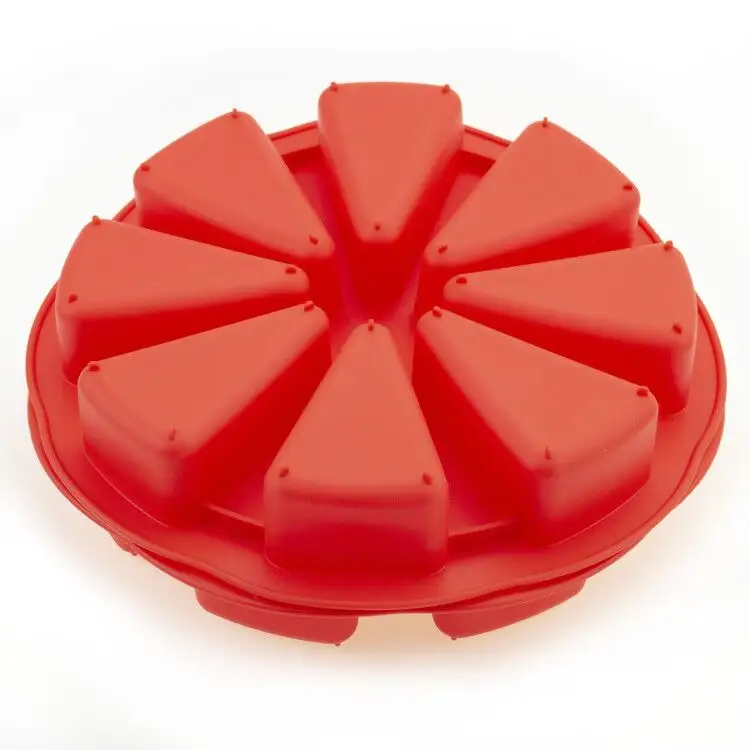 Molde de silicone para fatias de pizza, 8 cavidades, preço barato sem BPA