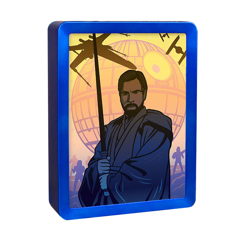 Blue frame+yellow and blue light