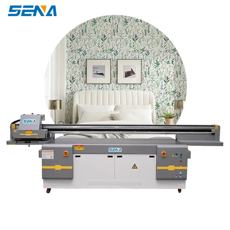 Best selling Wide Format UV Flatbed Printer for Rigid Substrates Print Dimension 2500*1300mm For Metal Acrylic Pen Bottle