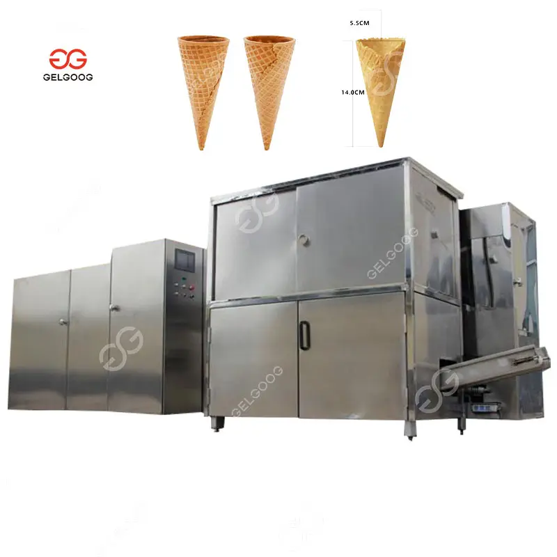 Coni del gelato del creatore della cialda del cono del gelato del piatto commerciale che fanno linea di produzione automatica del cono del gelato della macchina