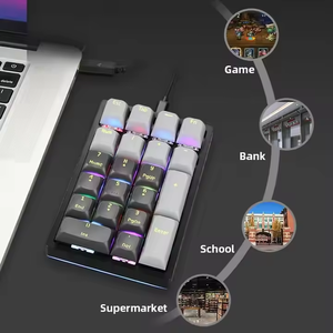 Teclado mecánico numérico con cable 21 teclas Intercambio en caliente Interruptor azul/rojo Teclados para juegos RGB para juegos - Product Image 2