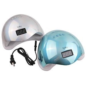SUN5电镀镜面效果艺术48W UV LED指甲凝胶抛光剂烘干机修指甲机器多功能传感器LCD治愈射钉灯 - Product Image 1