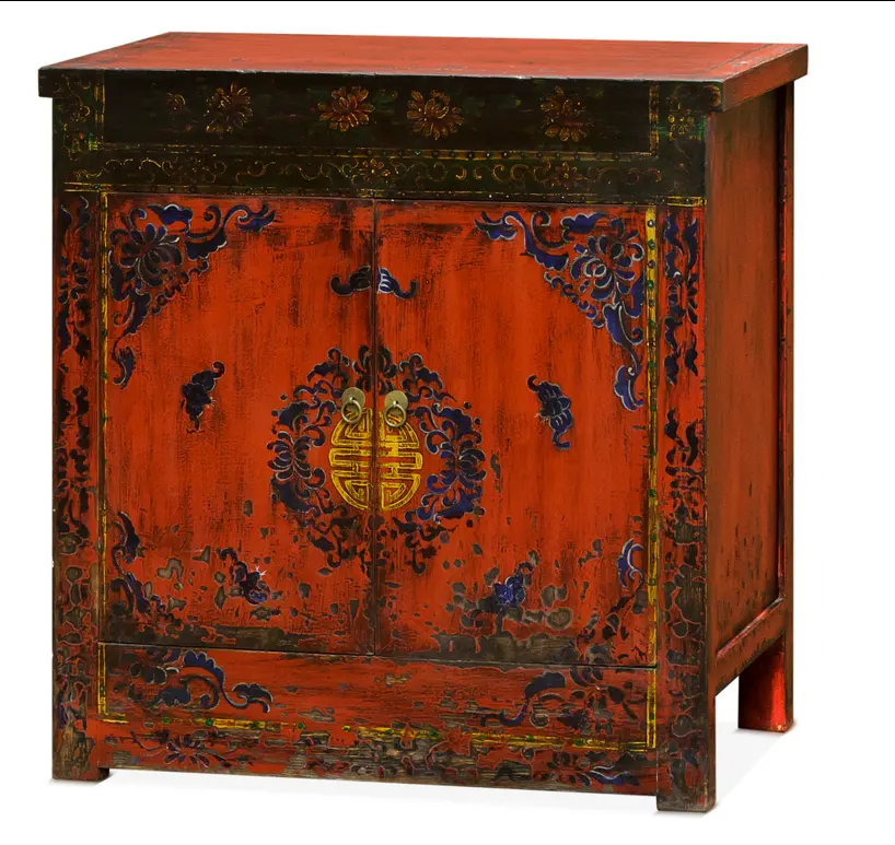 Китайская антикварная тибетская мебель с ручной росписью