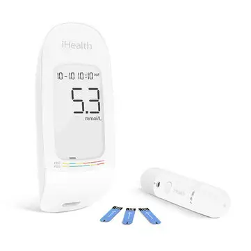 Xiaomi ihealth medidor de glicose, medidor de glicose no sangue, com tiras de teste, portátil, monitor de glicose no sangue 607