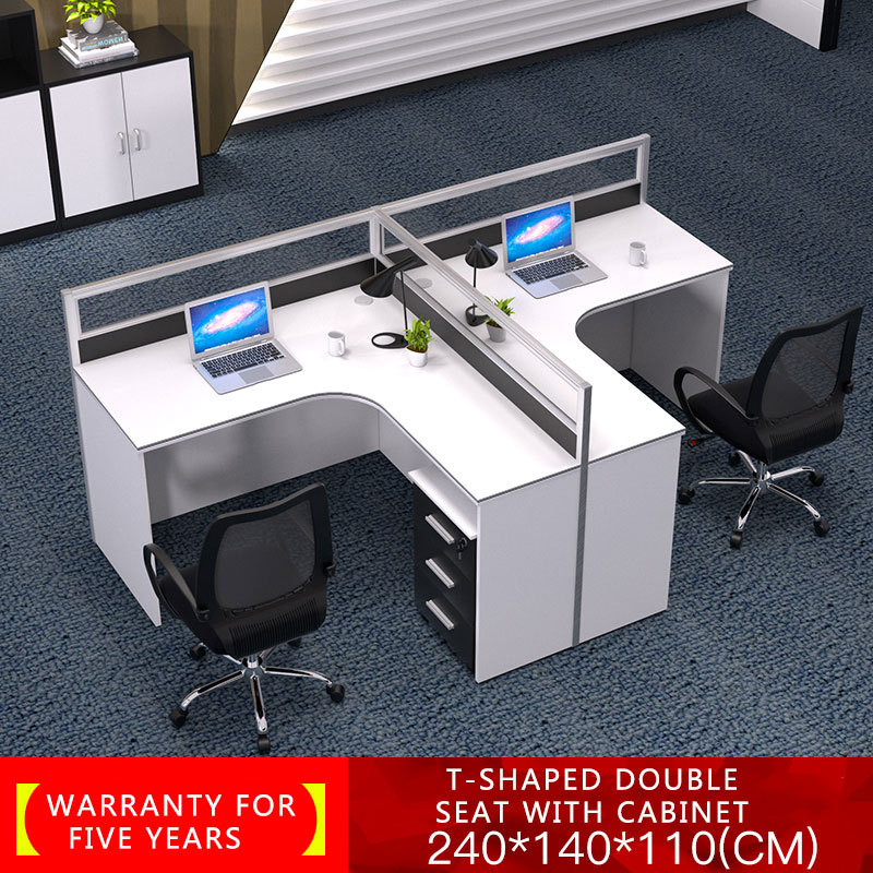 T-shaped 2-seater with drawer