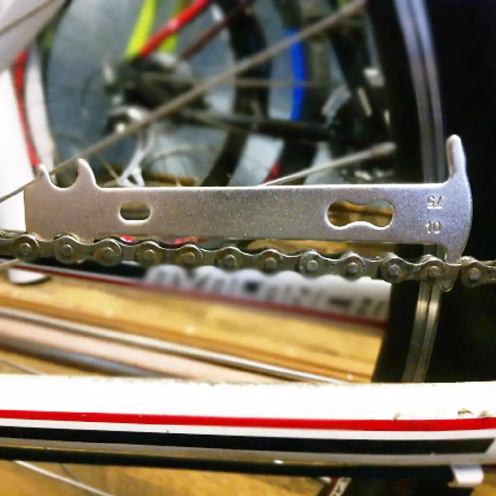سلسلة الدراجة مؤشر ارتداء الدراجة الجبلية الطريق الدراجات سلسلة ارتداء مدقق قياس إصلاح أداة دراجة الملحقات