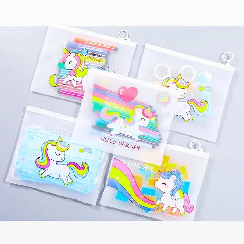 Cute Unicorn Pencil Case Bags Pink Panther Transparent Pen Box Kawaii Pencil Cases For Boys Korean Stationery School Supplies