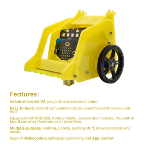 DIY Programmable Graphical Makecode <strong>Coding</strong> Robot Car Kit for BBC Micro:bit V2 and V1 STEM Educational Project - Product Image 6