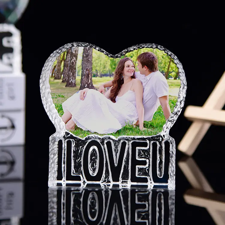 Onore del cristallo personalizzato 3D Laser foto amore matrimonio anniversario Souvenir cristallo bomboniere