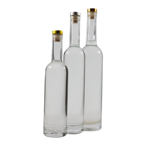 Wholesale 250 ml 375 ml 500 ml 750 ml 1000 ml Clear Round Glass Bottle <strong>Spirit</strong> Liquor Glass Bottles