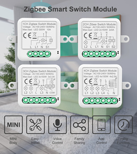 SLS Tuya ZigBee 2 Gang Mini intelligente modulo interruttore luce filo neutro per sistema Smart Home richiede Tuya modulo relè mozzo ZigBee - Product Image 2