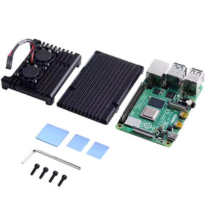 Raspberry Pi 4 con singolo o doppio ventilatore metallo guscio in lega di alluminio scatola accessorio elettronico - Product Image 5