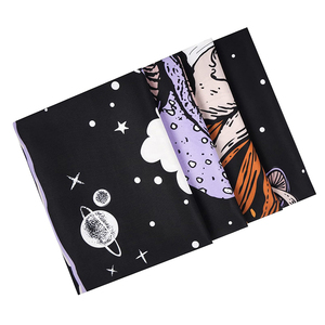 Психоделический гобелен с изображением черепа и небесным солнцем/луна — большой фиолетовый готический настенный декор для спальни - Product Image 6