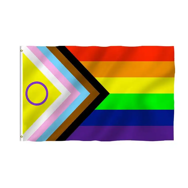 Großhandel Stock Flying Polyester Big Rainbow Lesben LGBT Gay Pride Flag 3 X5ft