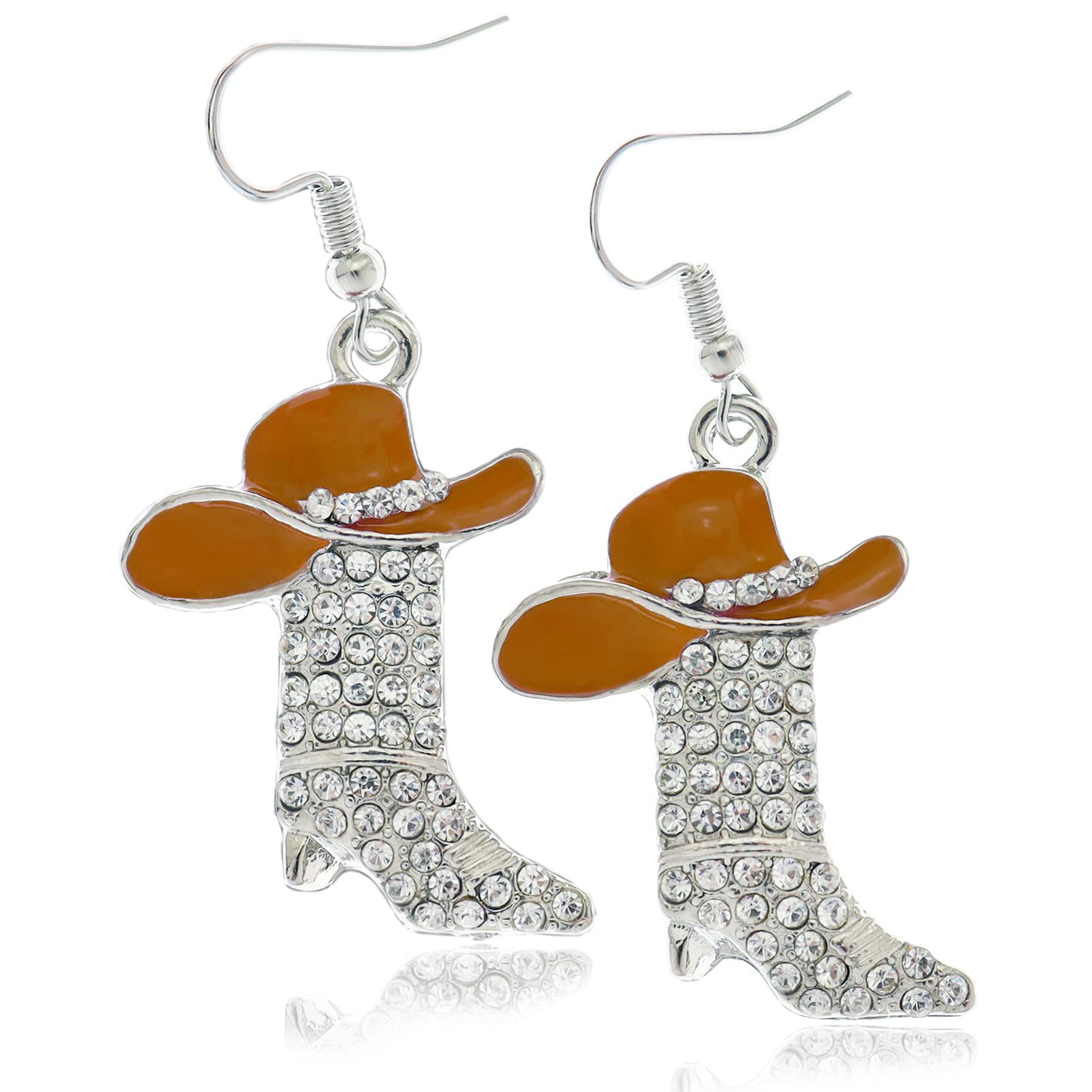 Silver boots, brown hat