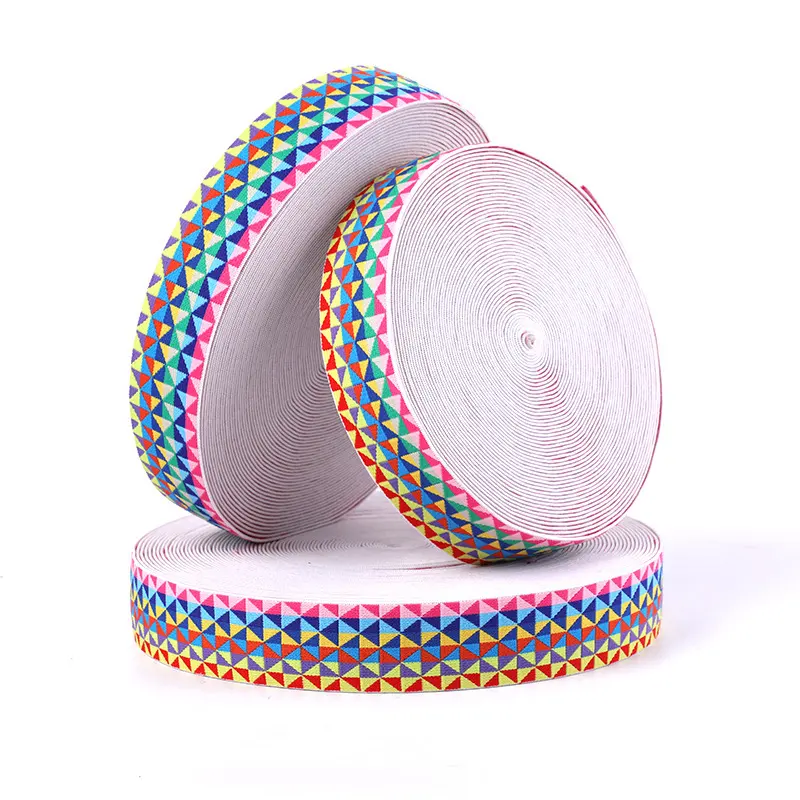 Logo personnalisé de haute qualité nylon spandex tissé jacquard élastique bracelet de sport vêtements soutien-gorge élastique