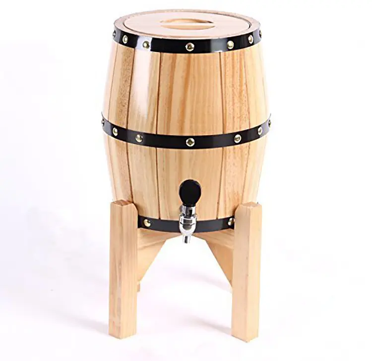 Barile di legno di alta qualità secchio di vino barile di vino grande naturale