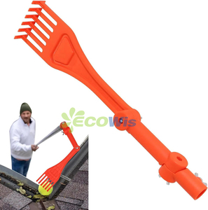 迷你耙子去除屋顶和排水沟清洁工具花园手耙的叶子和树枝