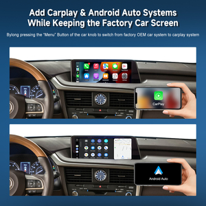 Podofo Wireless Carplay <strong>Android</strong> Auto Module AirPlay/AutoLink/Youtube Decoder for Lexus ES RX NX UX LS LX RC LC GS 2014-2019 OEM - Product Image 2