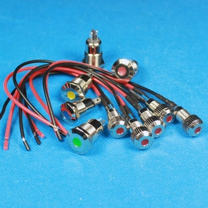Yeşil Led gösterge ışığı elektrik 22MM 12V 220 V 240V kırmızı Neon 22DS Led sinyal gösterge ışığı 220 V 22MM vida terminali - Product Image 2